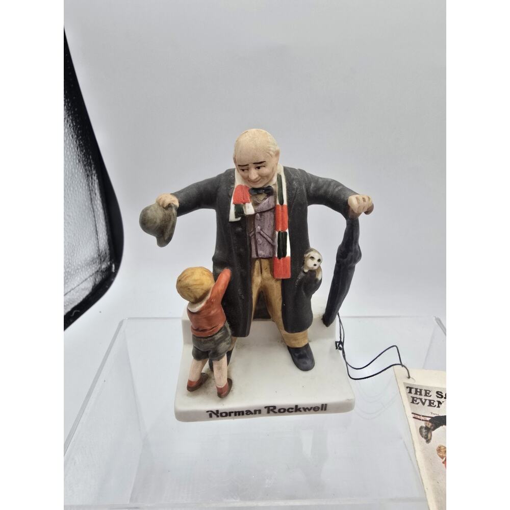 VINTAGE NORMAN ROCKWELL-BIG MOMENT - FIGURINE DAVE GROSSMAN DESIGN 1983